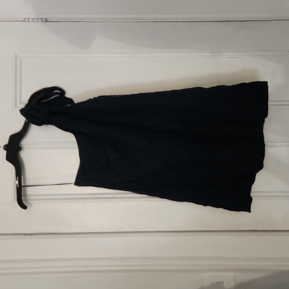 NWT J Crew One Shoulder Navy Linen Dress